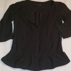 Black buttonup American eagle blouse